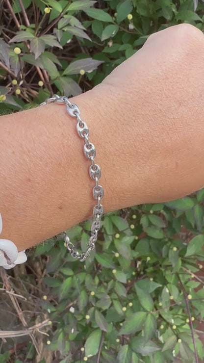 950 silver puffy mariner bracelet