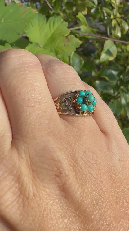 Vintage 9ct Gold Turquoise ring