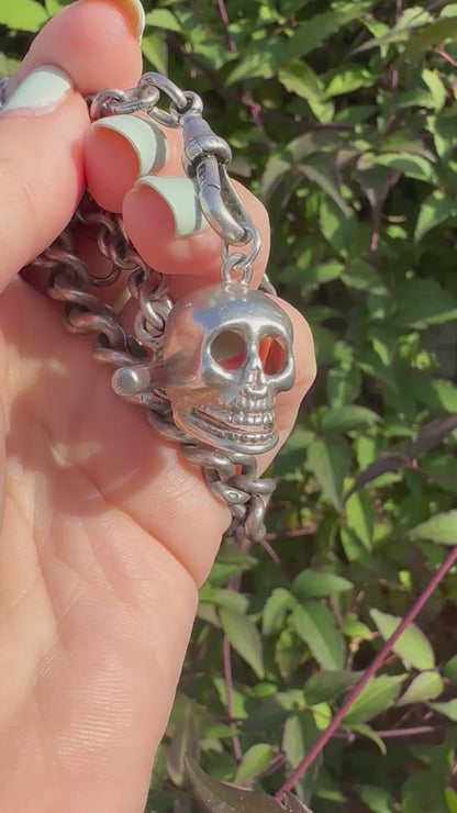 Sterling silver Skull pendant