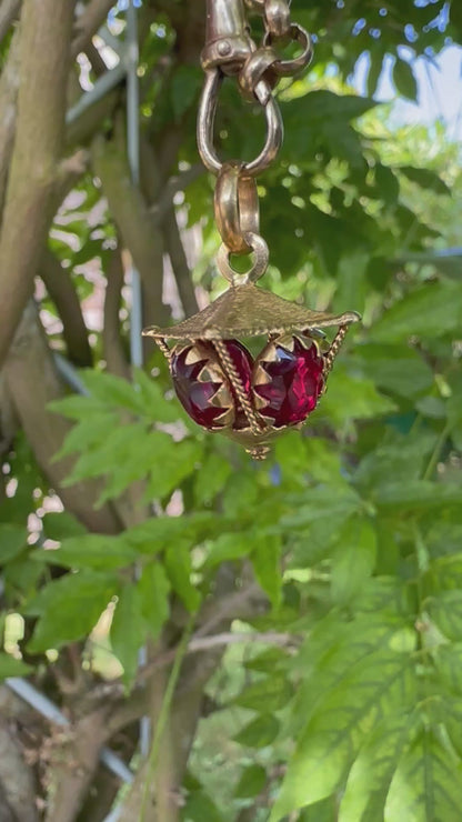 18ct Garnet Lantern Pendant