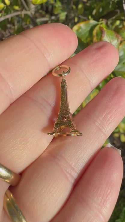 14ct Eiffel Tower charm