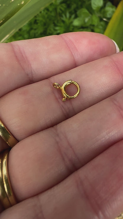 Antique 9ct Yellow gold mini bolt clasp