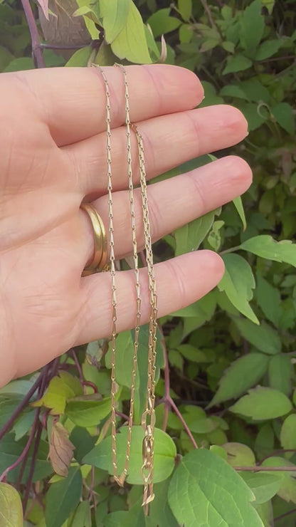 Vintage 9ct dainty Hayseed Chain