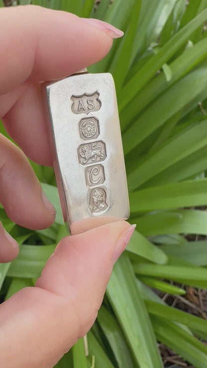 Vintage Silver Ingot pendant - Queen Elizabeth II silver Jubilee 1977