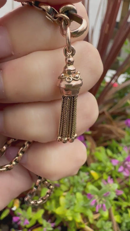 9ct Gold Victorian Etruscan Tassel charm
