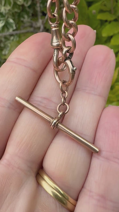Antique 9ct Rose Gold T-Bar
