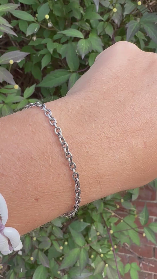 Sterling silver cable bracelet
