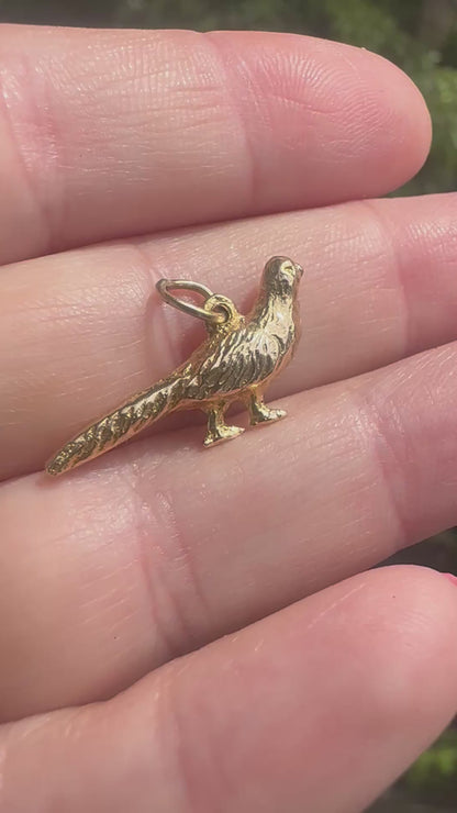 9ct Gold Pheasant charm