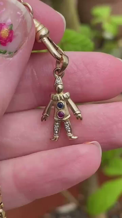 14ct Gold Clown charm