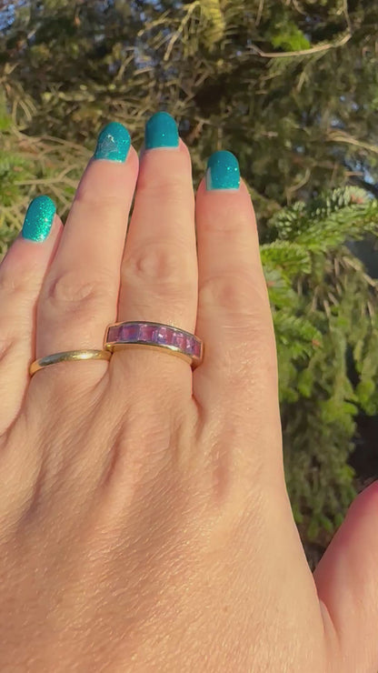 9ct Amethyst Stacker ring, size N