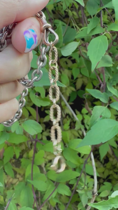 Vintage 9ct gold textured cable extender