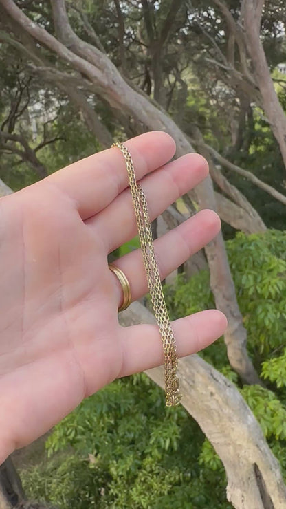 Vintage 9ct yellow gold biker chain