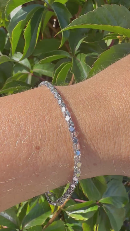 Sterling Silver Disco Link bracelet