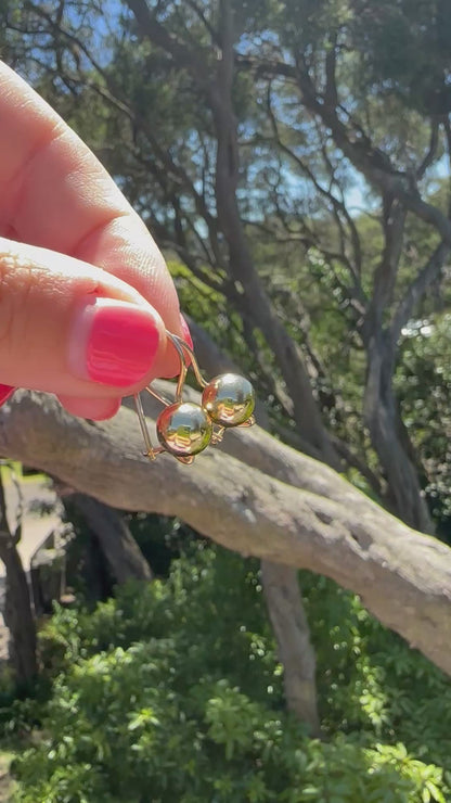 9ct Yellow Gold Ball Dangle earrings