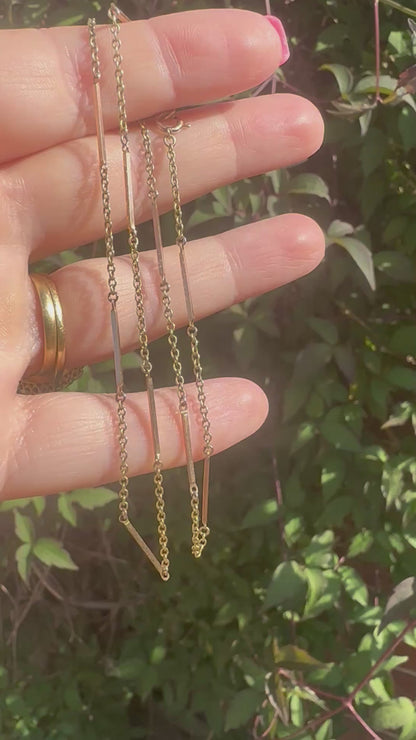 Antique 15ct Gold Bar link chain