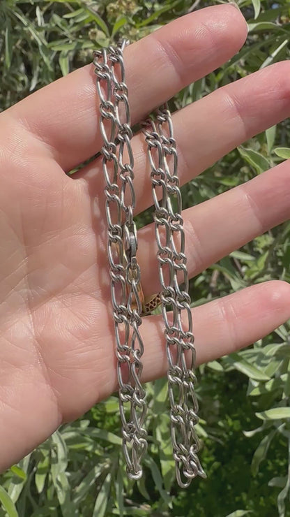 Sterling Silver Long and Short Curb chain