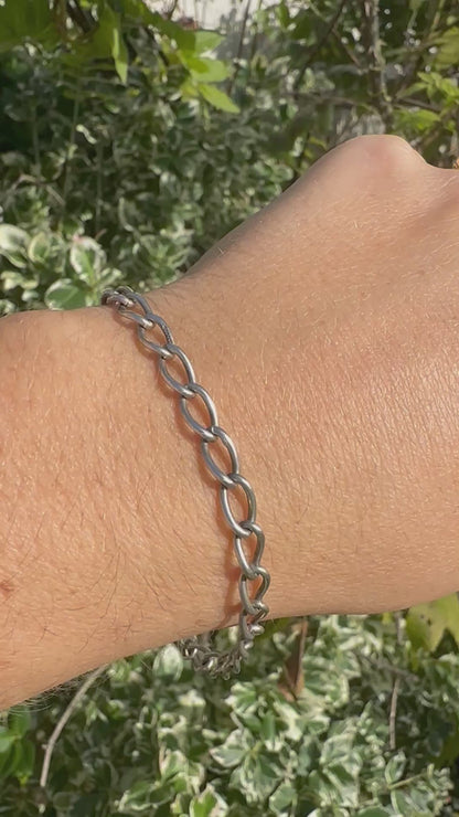 Sterling Silver Open Curb Bracelet