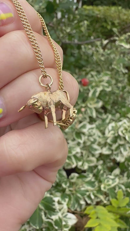 14ct Bull Charm