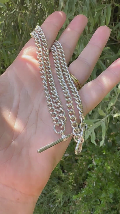 Vintage Sterling Silver Albert Chain