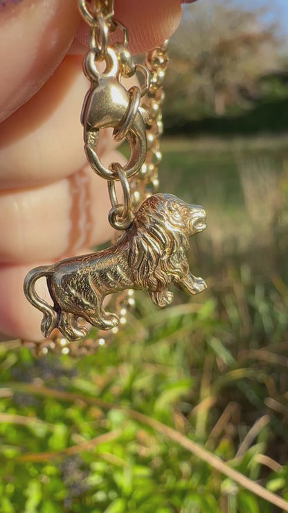 Vintage 9ct Gold Lion Charm