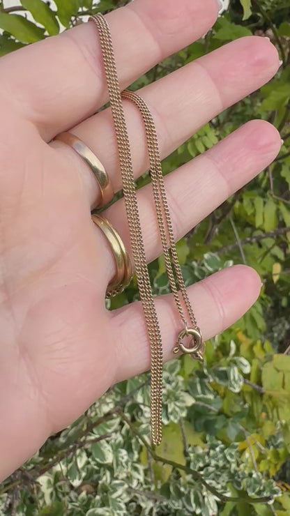 9ct mini curb chain