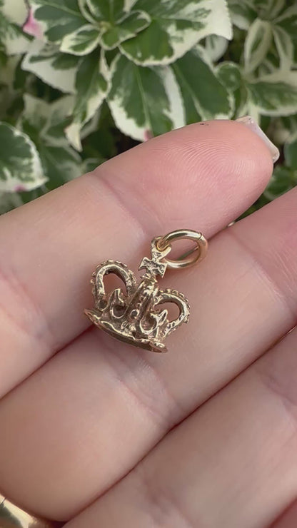 9ct Gold Crown Charm