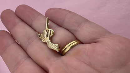 Vintage 9ct Gold Pistol Charm, 1.17g